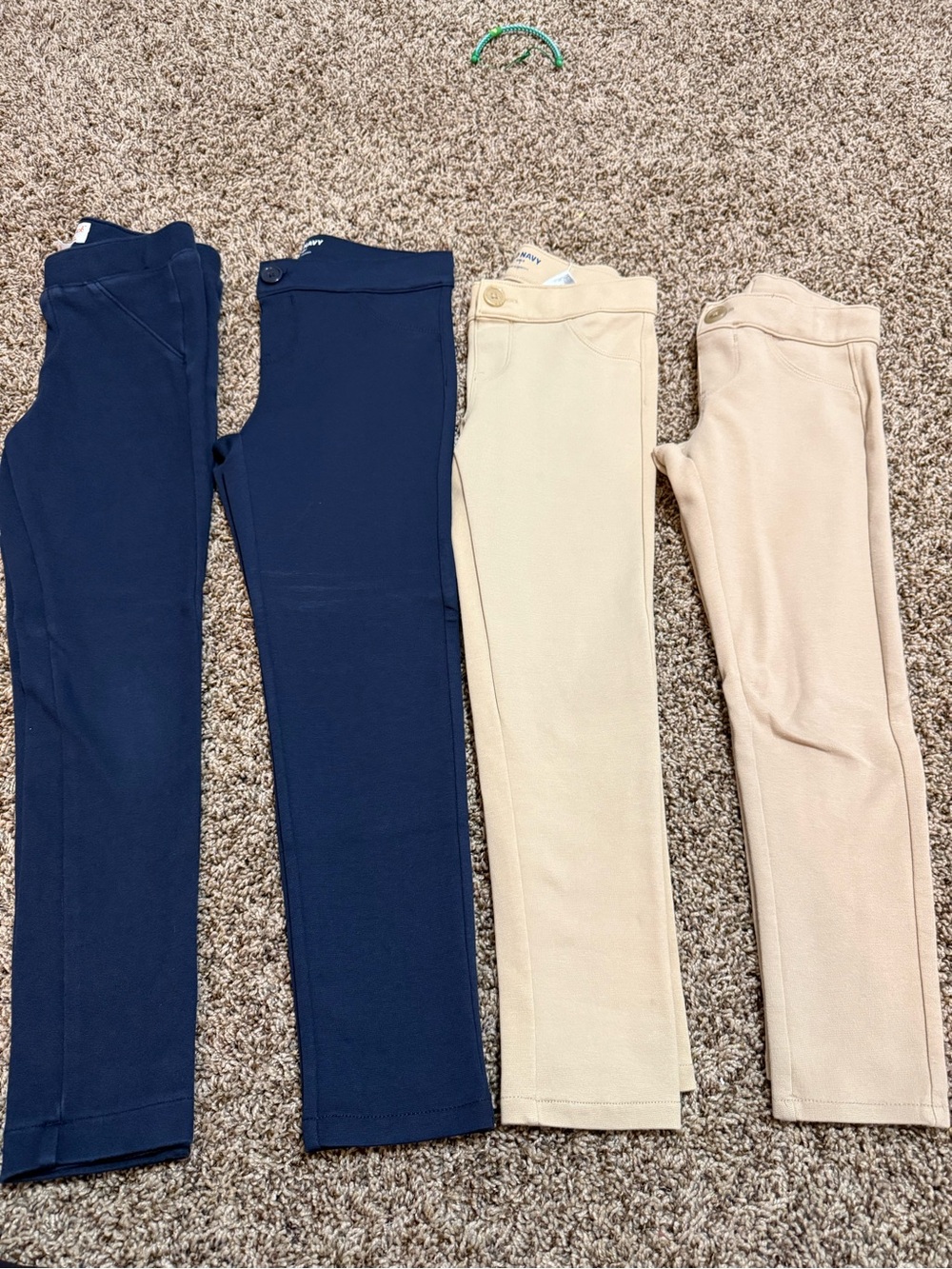 Girls Navy & Khaki Stretch pants - Uniform Lot